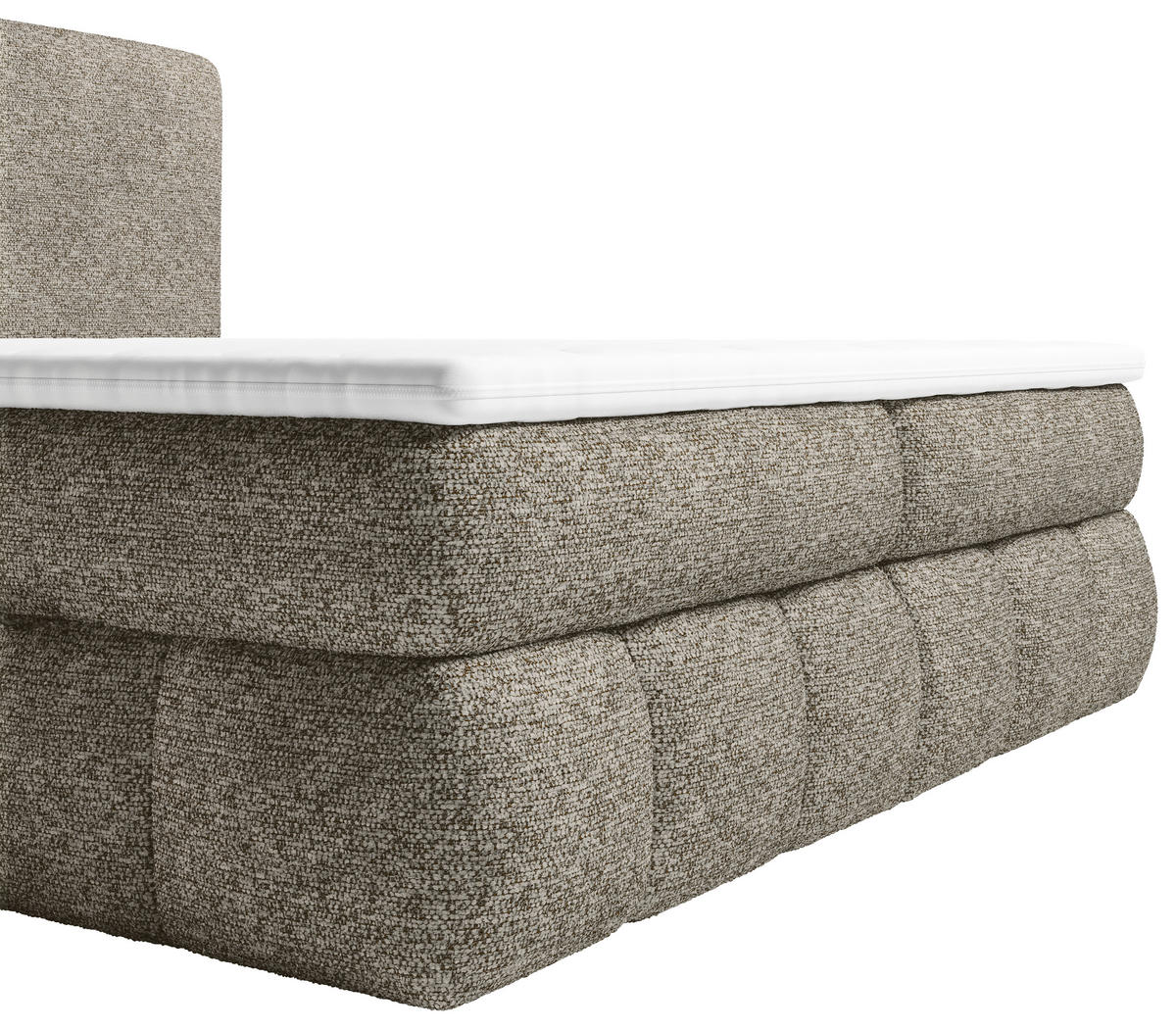 BOXBETT 160/200 cm,  in Braun, Bettkasten, Topper, Matratzen, H3 = fest  - Schwarz/Braun, KONVENTIONELL, Kunststoff/Textil (160/200cm) - Carryhome