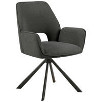 ARMLEHNSTUHL   Flachgewebe  - Anthrazit/Beige, Design, Textil/Metall (60/85/63cm) - P & B