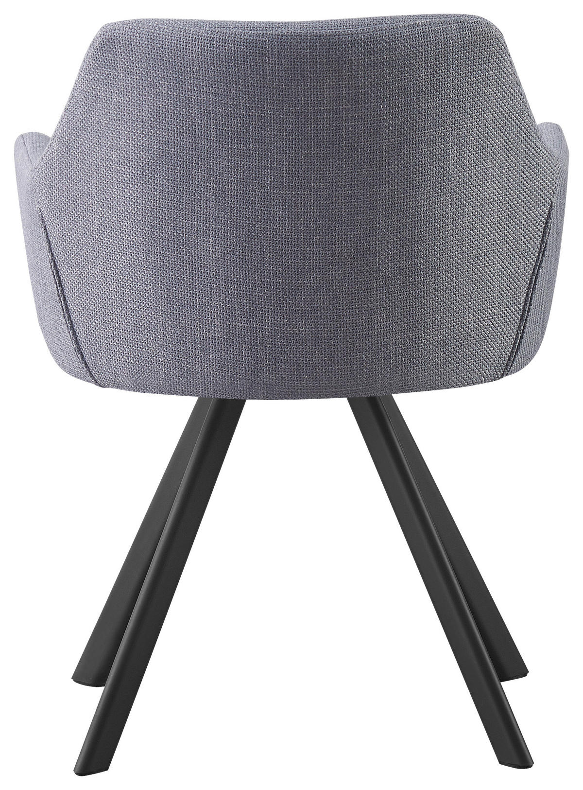 ARMLEHNSTUHL  in Eisen Webstoff  - Hellgrau/Schwarz, Design, Textil/Metall (58,5/78,5/60cm) - Hom`in