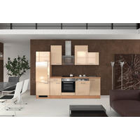 KÜCHENBLOCK 280 cm   in Kaschmir  - Kaschmir/Edelstahlfarben, Basics, Holzwerkstoff/Metall (280cm) - FlexWell