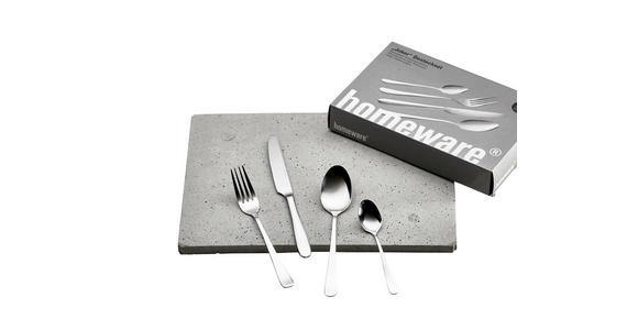BESTECKSET 24-teilig - Edelstahlfarben, Basics - Homeware