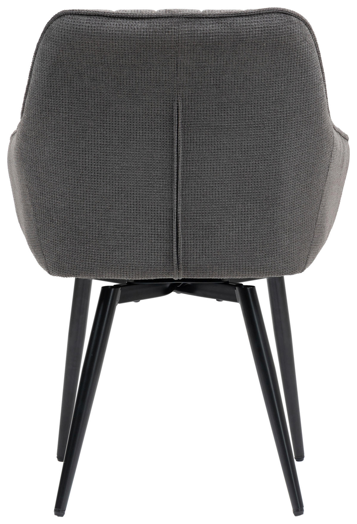 ARMLEHNSTUHL  Sitzfläche 180° drehbar   - Anthrazit/Schwarz, MODERN, Textil/Metall (63/83/63cm) - Livetastic