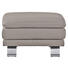 Ecksofa Echtleder Rücken echt - Schlammfarben/Alufarben, KONVENTIONELL, Leder/Metall (246/220cm) - Celina Home