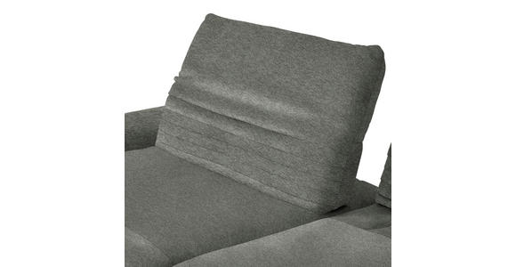 ECKSOFA  in Teddystoff Grau  170-195/280 cm  - Schwarz/Braun, Design, Textil/Metall (170-195/280cm) - Dieter Knoll
