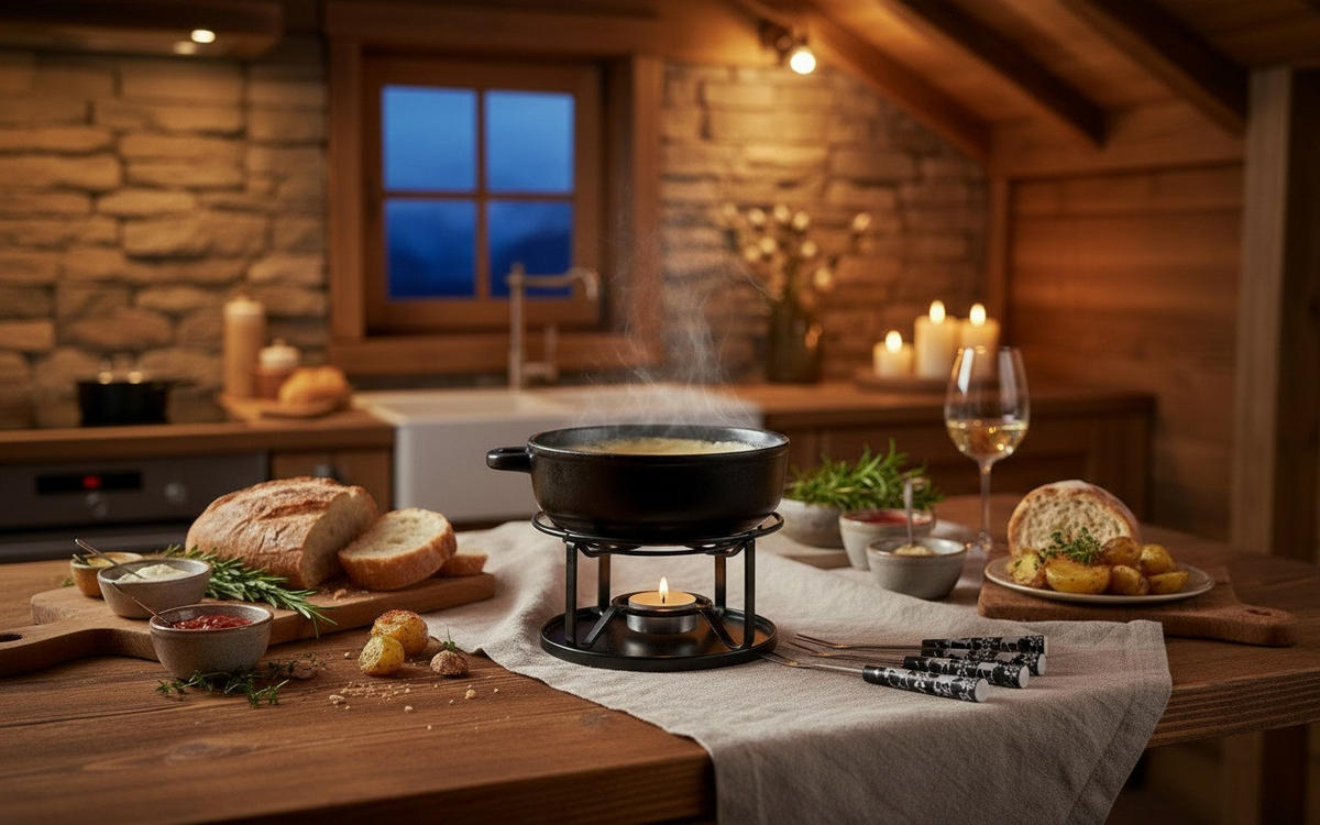 FONDUEGABEL-SET Heidi Cheese Line: Alpen  - Silberfarben/Schwarz, Basics, Kunststoff/Metall (12/29/2cm) - Heidi Cheese Line