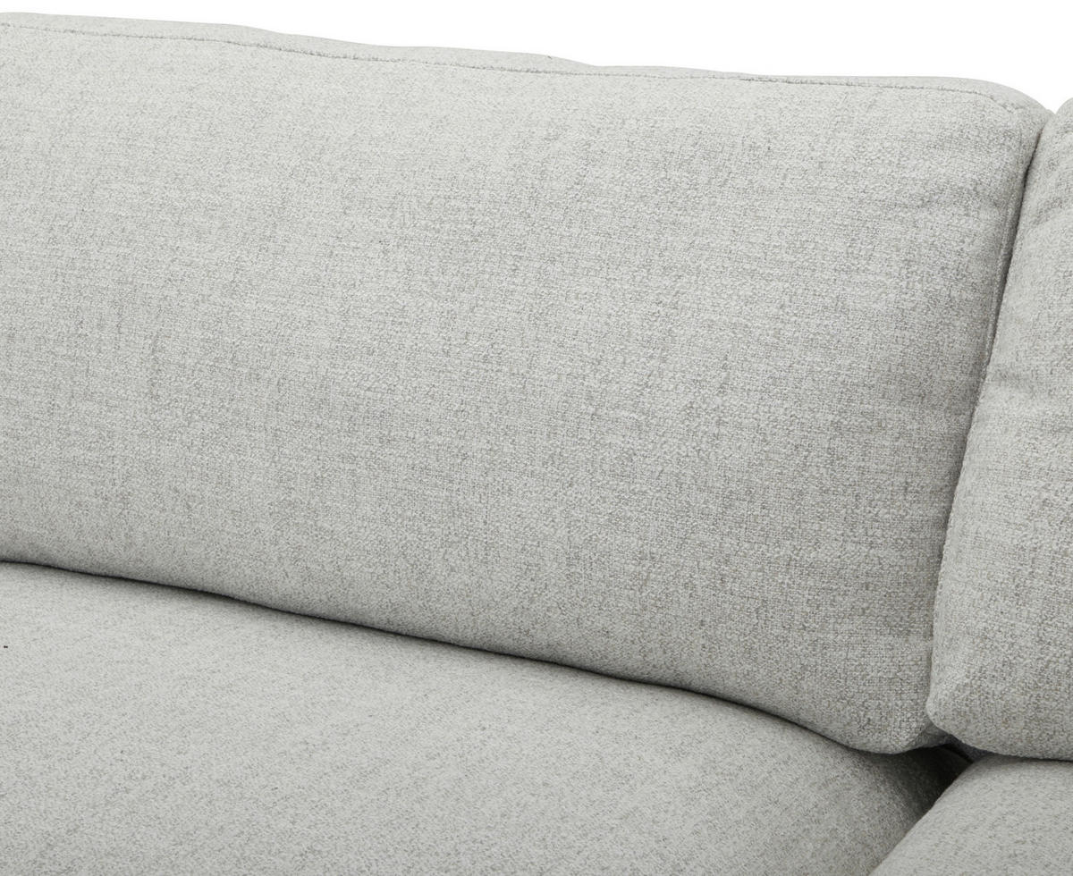 ECKSOFA WIENER GEFLECHT Hellgrau Flachgewebe  - Hellgrau/Schwarz, LIFESTYLE, Holz/Kunststoff (294/294cm) - Livetastic