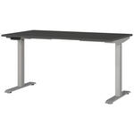 SCHREIBTISCH 140/80/72-118 cm  in Graphitfarben, Silberfarben  - Silberfarben/Graphitfarben, MODERN, Holzwerkstoff/Metall (140/80/72-118cm) - Novel