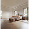 BOXSPRINGBETT 180/200 cm  in Hellbraun, Greige  - Hellbraun/Greige, Design, Textil/Metall (180/200cm) - Johann Jakob