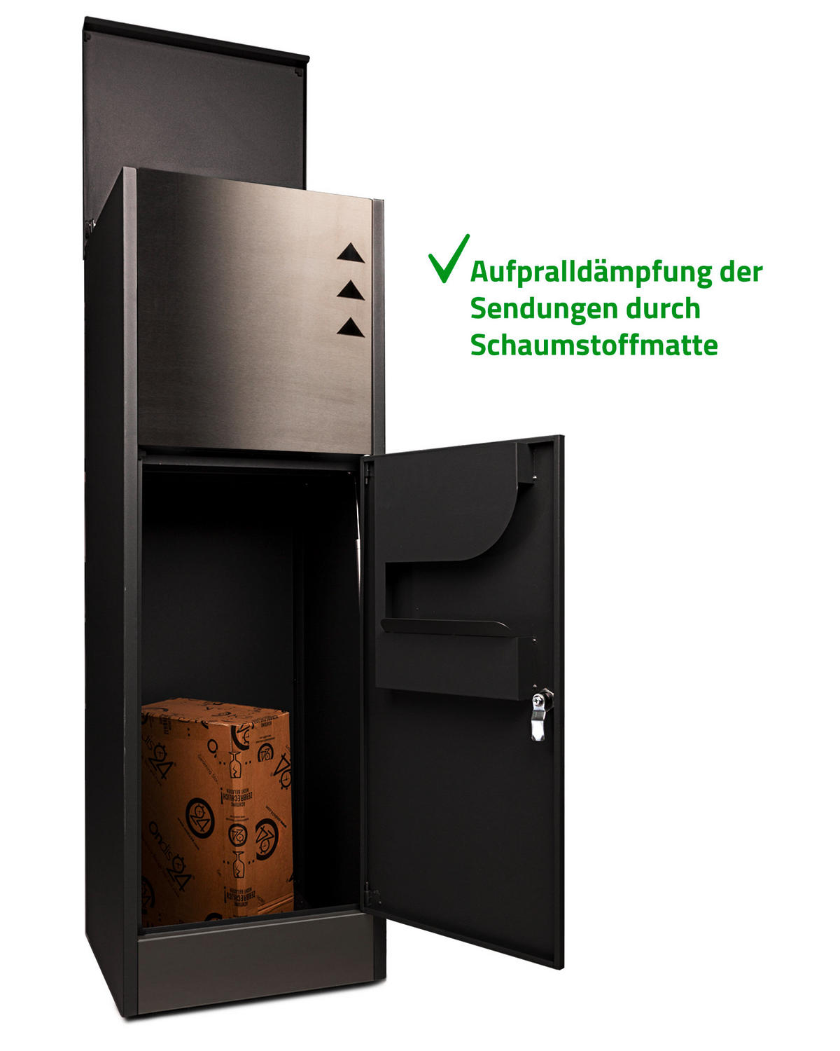 PAKETBOX 39,5/118,5/38,5 cm  - Schwarz, Basics, Metall (39,5/118,5/38,5cm)