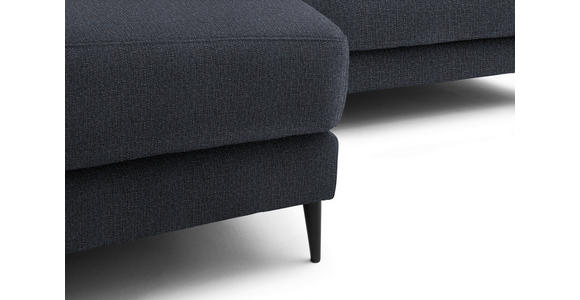 ECKSOFA  in Flachgewebe Dunkelgrau  177/253 cm  - Dunkelgrau/Schwarz, Design, Textil/Metall (177/253cm) - Dieter Knoll