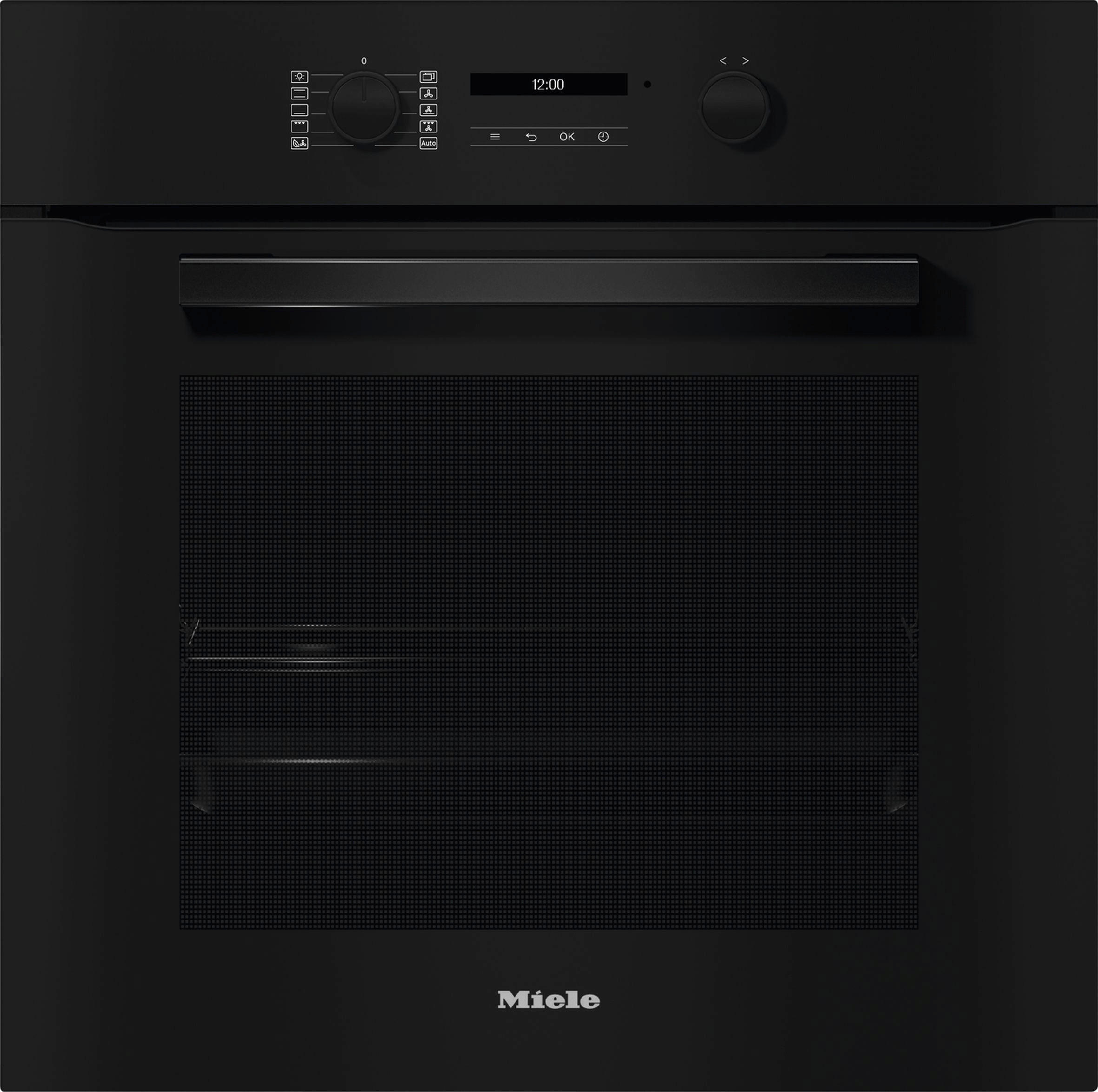 EINBAUBACKOFEN H2851B  - Schwarz, Basics, Glas/Metall (59,5/59,6/56,8cm) - Miele