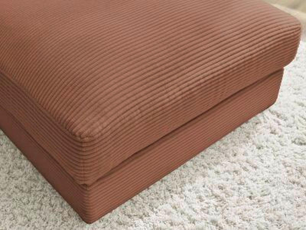 HOCKER LEONARD Cord Orange  - Schwarz/Orange, MODERN, Kunststoff/Textil (86/43/86cm)