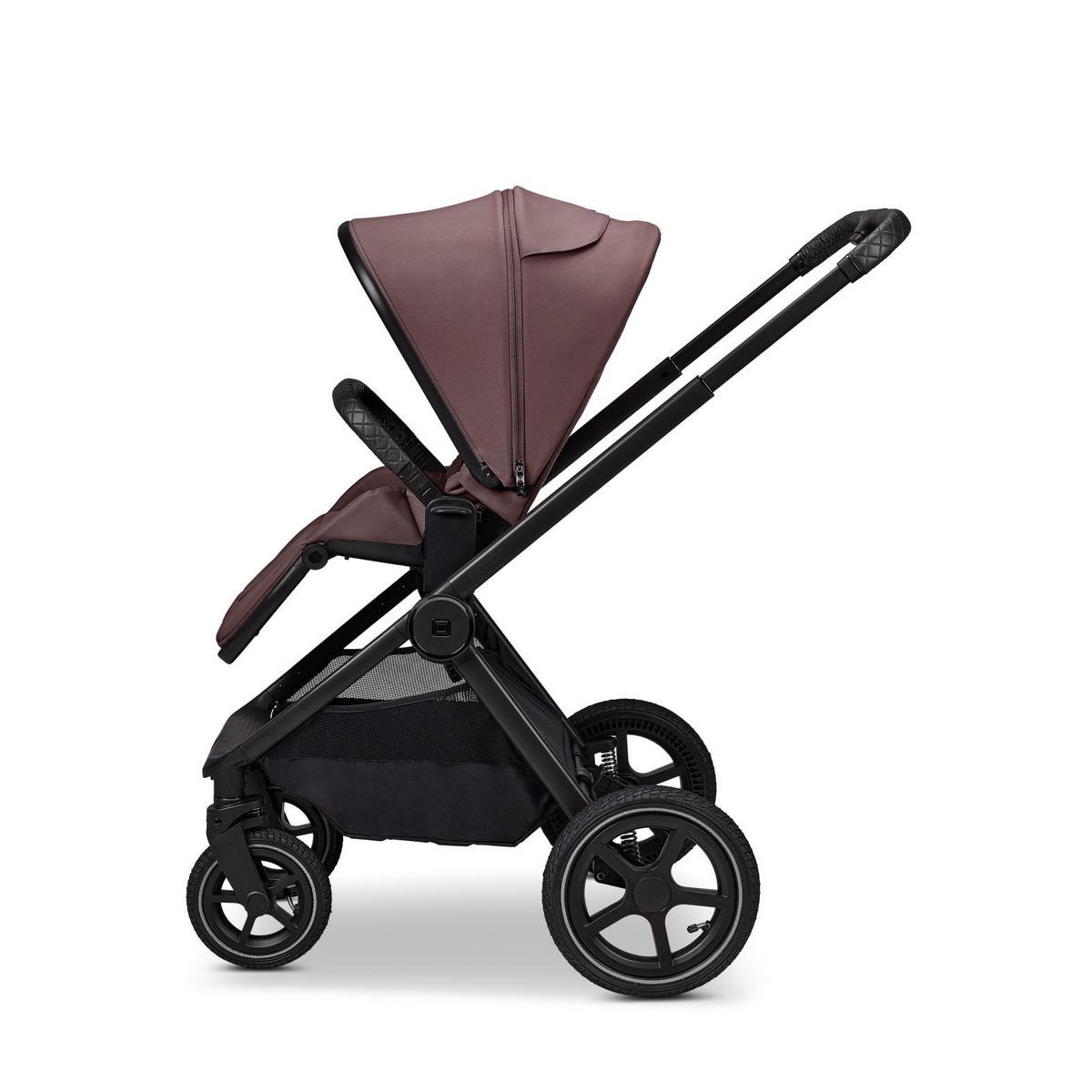 KINDERWAGENSET  GIO FOLD SET AIR  tonka  - Schwarz/Mokka, Basics, Textil/Metall (120/58/92cm) - Moon Edition