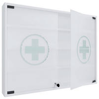 MEDIZINSCHRANK - Weiss, Modern, Glas/Holzwerkstoff (80/60/10cm) - MID.YOU