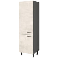 GERÄTEUMBAUSCHRANK 60/216,6/58 cm  Weiss  - Schieferfarben/Weiss, Modern, Holzwerkstoff/Metall (60/216,6/58cm) - Nobilia