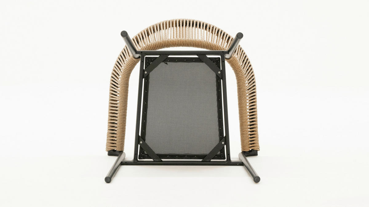 STOLICA SLOŽIVA  prirodne boje, crna  metal, plastika, tekstil      - prirodne boje/crna, Design, metal/tekstil (64/79,5/59cm) - Dieter Knoll