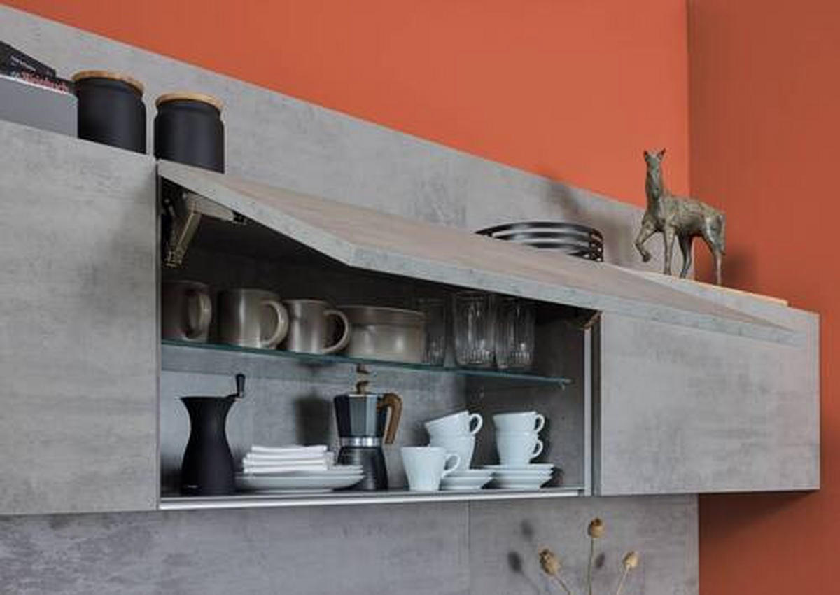KUCHYŇSKÁ LINKA DK210 - šedá, Design, kompozitní dřevo - Dieter Knoll