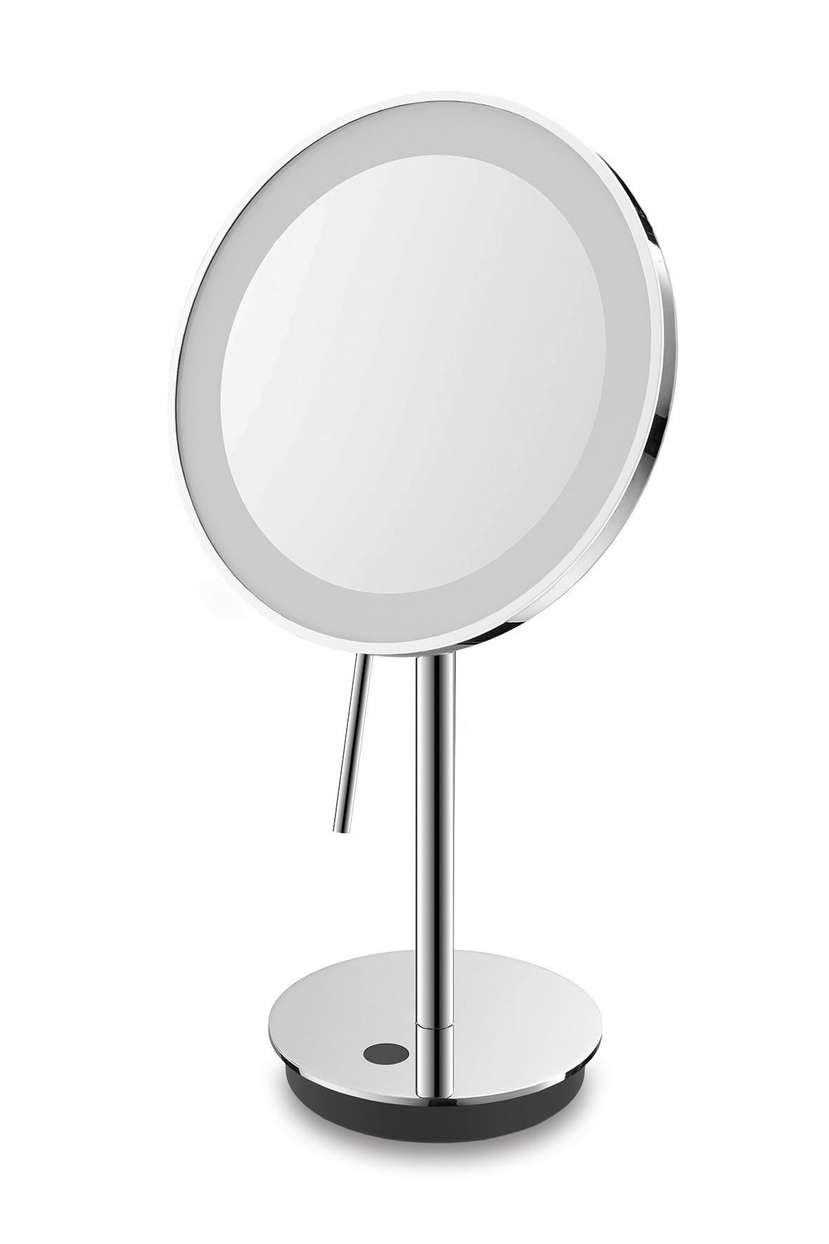 LEUCHTSPIEGEL  - Edelstahlfarben, Basics, Glas/Metall (20/37,8cm) - Zack