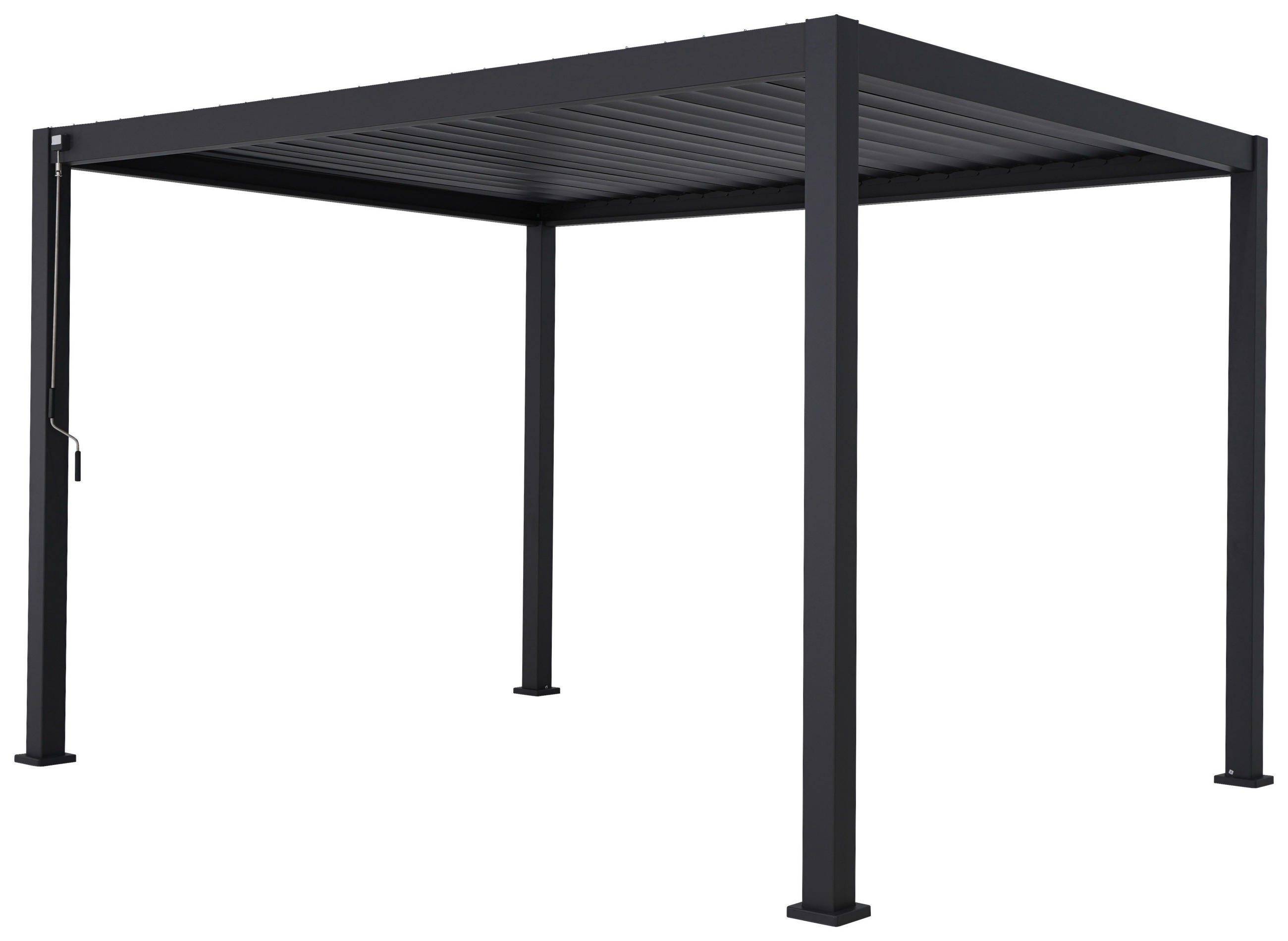 PERGOLA velikost: 400/250/300 cm - antracitová, Moderní, kov (400/250/300cm) - Gardenson