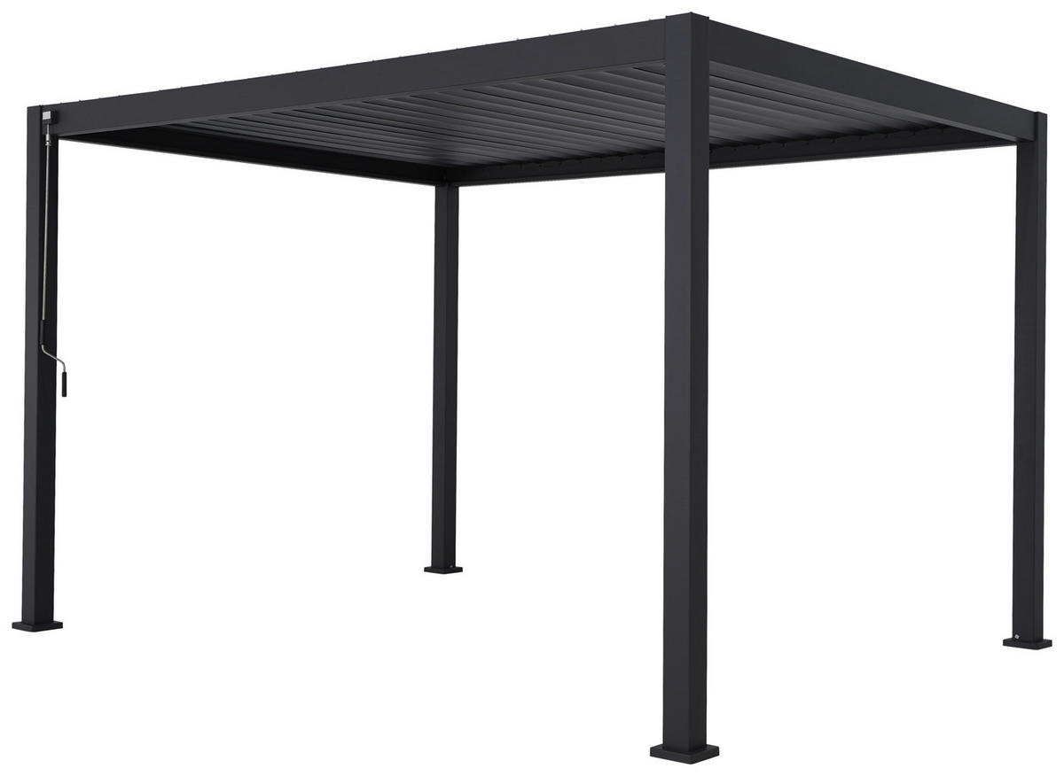 PERGOLA 400/250/300 cm Aluminium  - Anthrazit, MODERN, Metall (400/250/300cm) - Gardenson