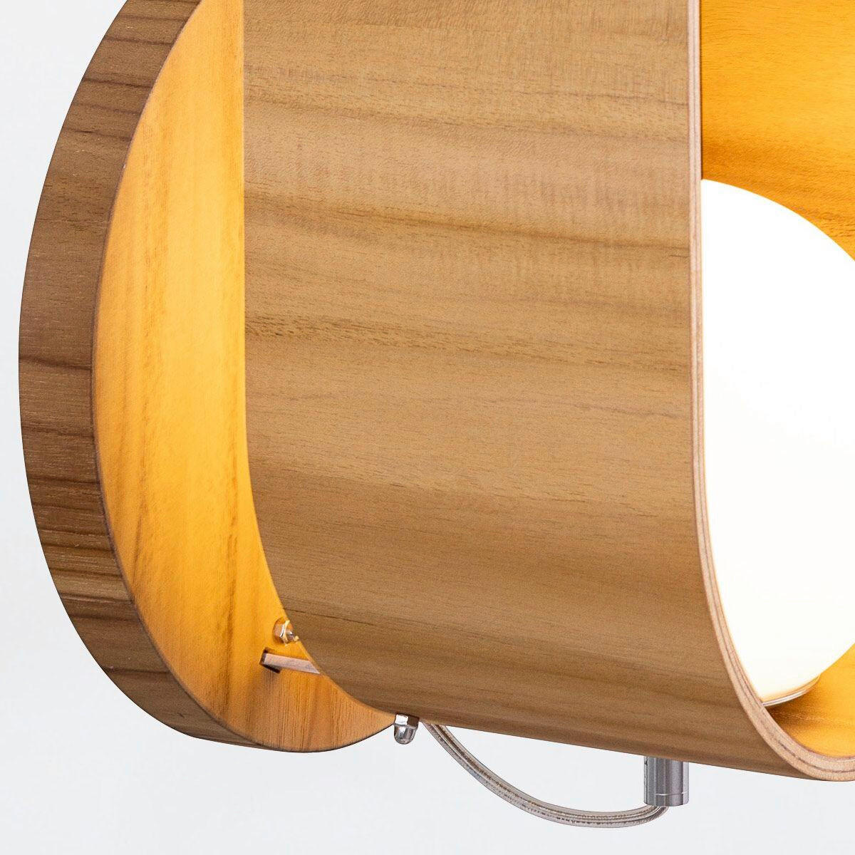 WANDLEUCHTE - Teakfarben, Natur, Glas/Holz (52,5/25/19cm) - Elstead Lighting
