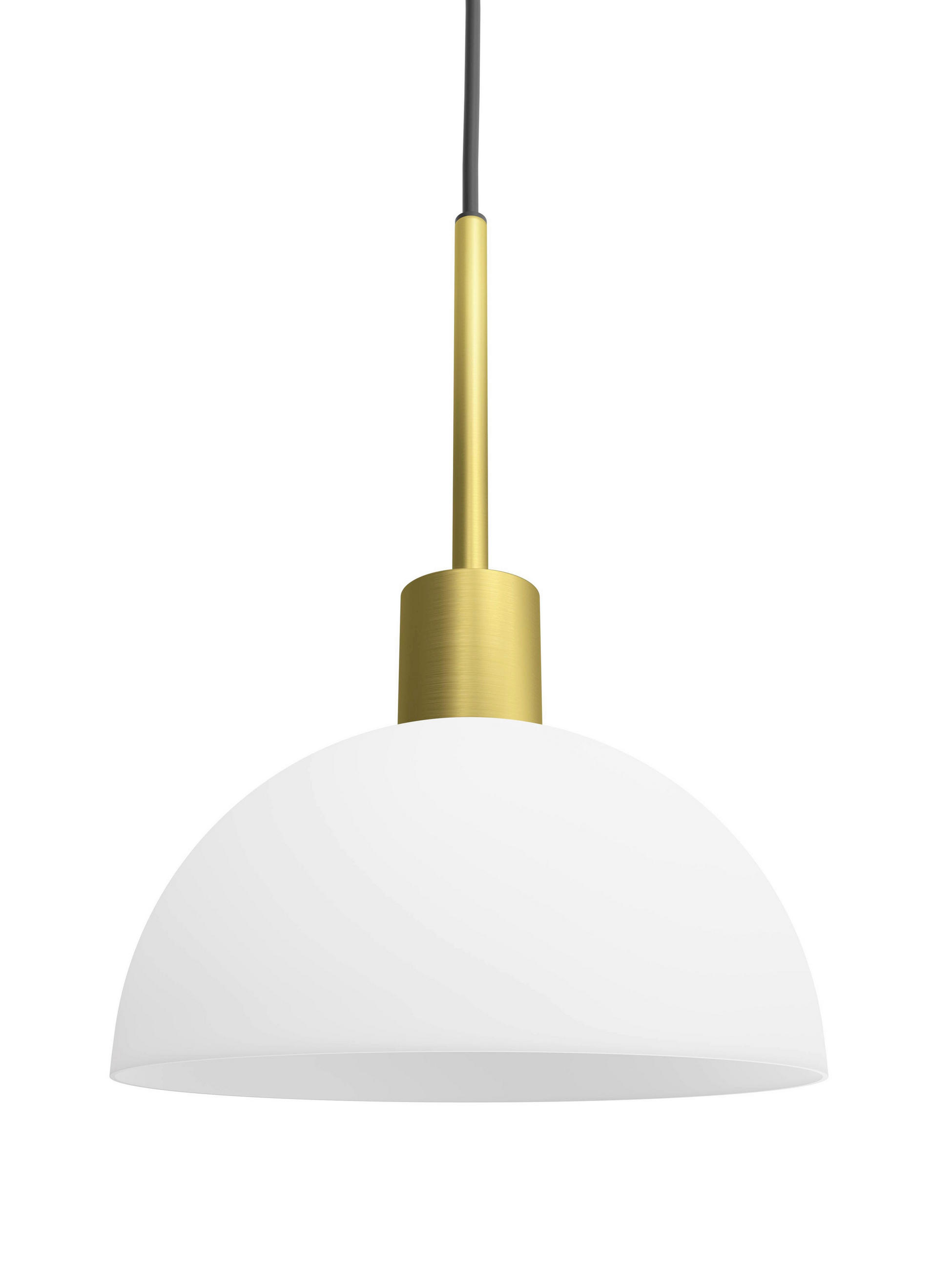 HÄNGELEUCHTE Vienda 20/10,5 cm   - Messingfarben/Opal, KONVENTIONELL, Glas/Metall (20/10,5cm) - Belid