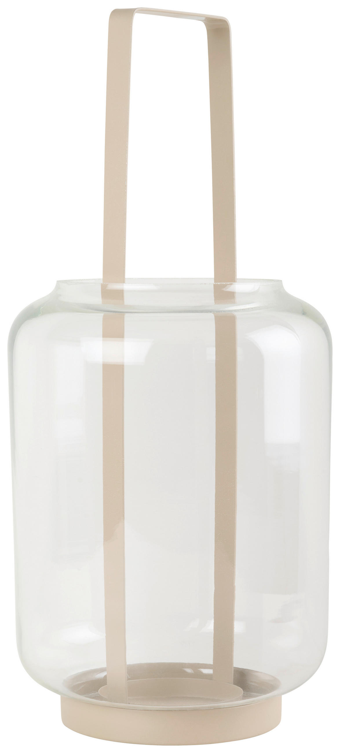 LATERNE - Grau, Trend, Glas/Metall (17/36,5cm) - Ambia Home