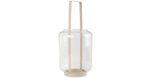 LATERNE - Grau, Trend, Glas/Metall (17/36,5cm) - Ambia Home
