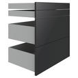 SCHUBLADENSET 90,9/82/46,8 cm Anthrazit Hochglanz  - Anthrazit Hochglanz, KONVENTIONELL, Holzwerkstoff (90,9/82/46,8cm) - Hom`in