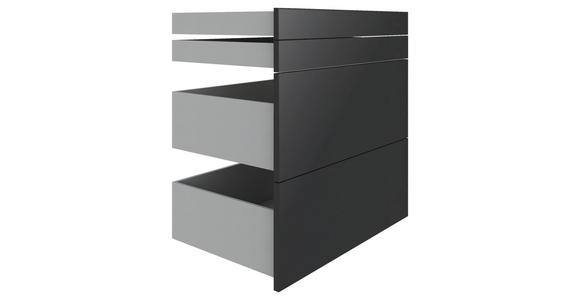 SCHUBLADENSET 90,9/82/46,8 cm Anthrazit Hochglanz - Anthrazit Hochglanz, KONVENTIONELL, Holzwerkstoff (90,9/82/46,8cm) - Hom`in