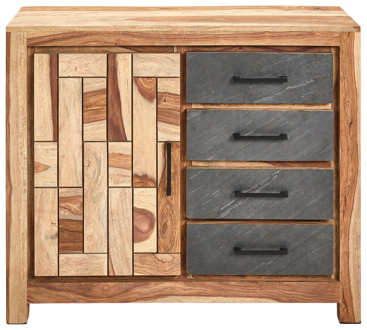 SIDEBOARD 100/85/40 cm  in Naturfarben  - Schwarz/Naturfarben, Natur, Holz/Metall (100/85/40cm) - Livetastic