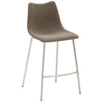 TRESENSTUHL Lederlook Schlammfarben, Edelstahlfarben abwischbar  - Edelstahlfarben/Schlammfarben, KONVENTIONELL, Textil/Metall (49/99,5/55cm) - Livetastic