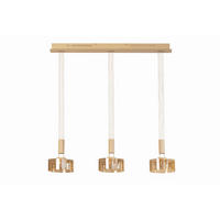 LED-HÄNGELEUCHTE Lavin 100/20/160 cm   - Sandfarben/Bernsteinfarben, Basics, Glas/Metall (100/20/160cm) - Fischer & Honsel