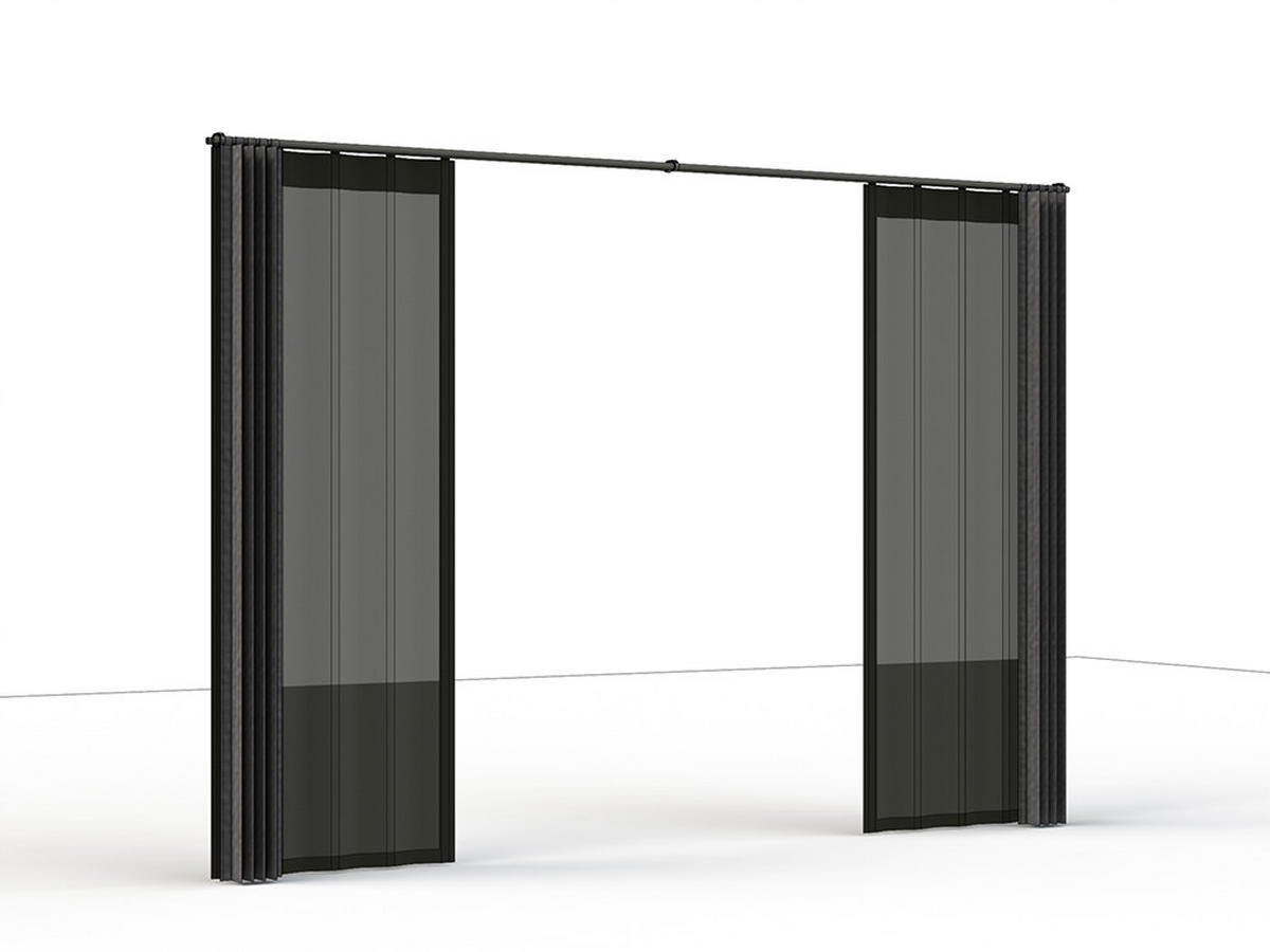 PAVILLON-SEITENTEIL 300/210/0,5 cm   - Anthrazit, Basics, Textil/Metall (300/210/0,5cm) - Siena Garden