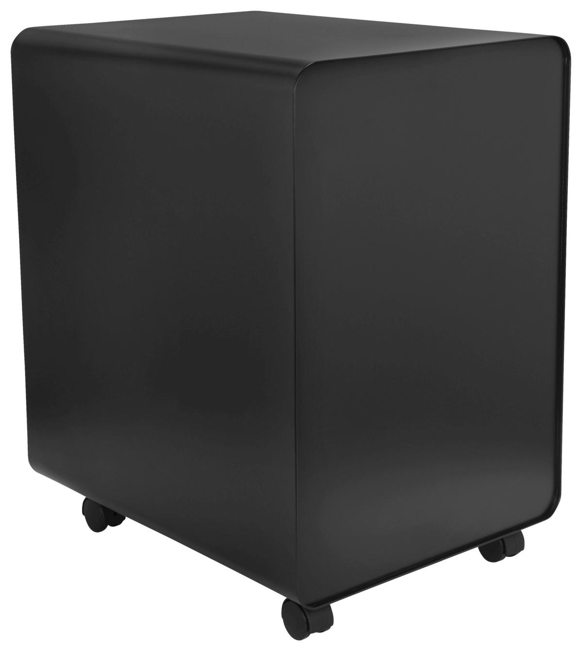 ROLLCONTAINER Schwarz  - Schwarz, MODERN, Kunststoff/Metall (40/60/50cm) - MID.YOU