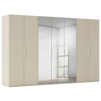 DREHTÜRENSCHRANK 350/235/61 cm,  in Champagner, 7-türig  - Champagner, Basics, Glas/Holzwerkstoff (350/235/61cm) - Novel