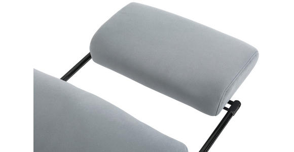 CHEFSESSEL in Mikrofaser Hellgrau - Hellgrau/Schwarz, MODERN, Kunststoff/Textil (63,5/114-122/70cm) - Venda