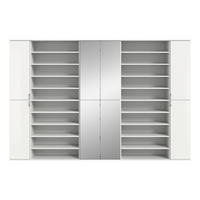 GARDEROBE 5-teilig 281/193/34 cm  - Weiss Hochglanz/Weiss, Design, Holzwerkstoff (281/193/34cm) - Livetastic