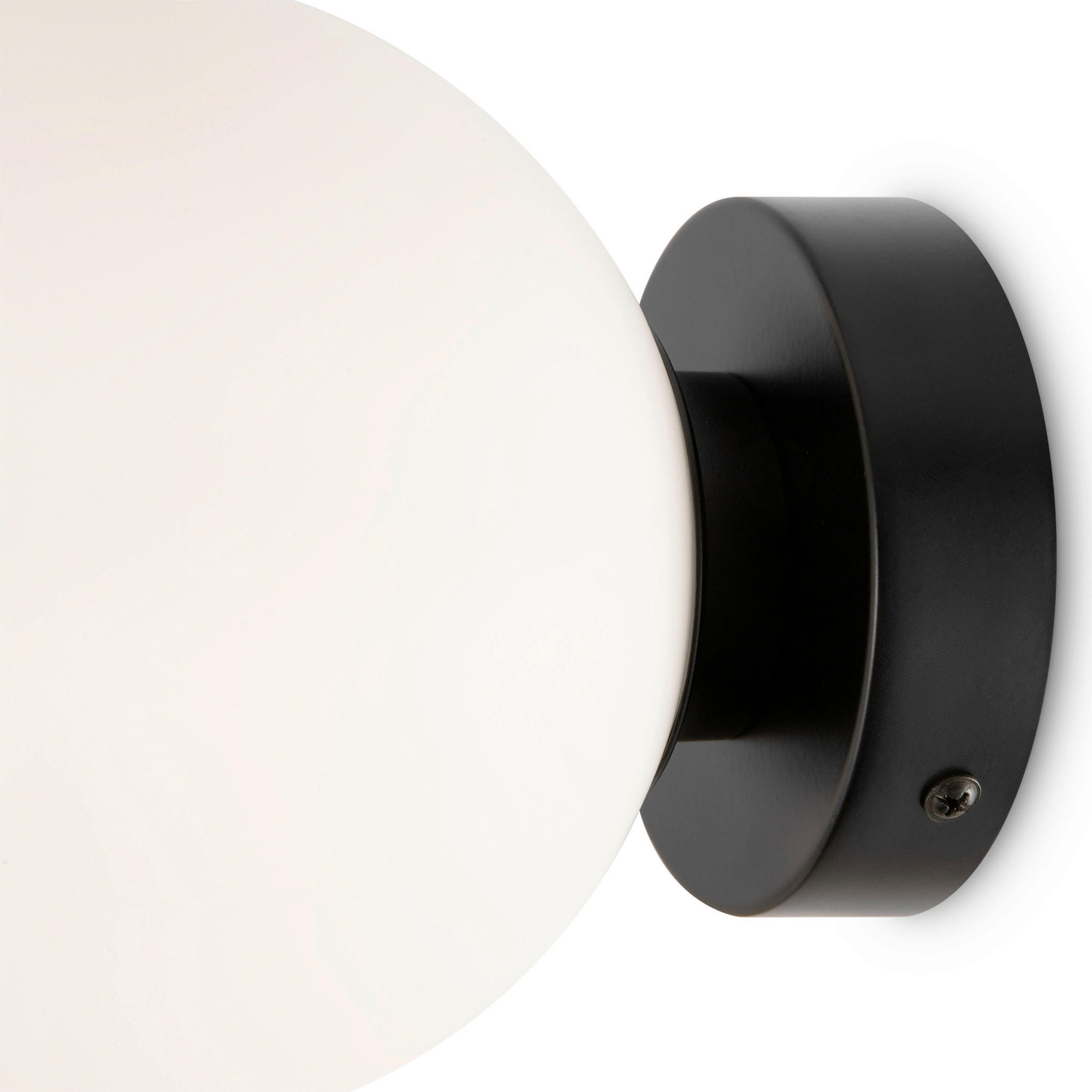 WANDLEUCHTE Modern 15/18 cm   - Schwarz/Weiß, Trend, Glas/Metall (15/18cm) - MAYTONI