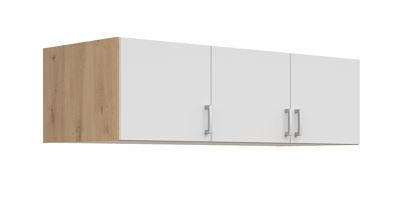 EXTENSIE LA DULAP in alb, stejar Artisan  - argintiu/alb, Modern, plastic/material pe bază de lemn (136/39/54cm) - Boxxx