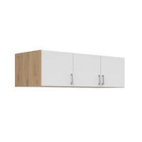 EXTENSIE LA DULAP in stejar Artisan, alb  - argintiu/alb, Modern, plastic/material pe bază de lemn (136/39/54cm) - Boxxx