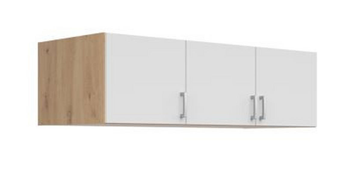 EXTENSIE LA DULAP in stejar Artisan, alb  - argintiu/alb, Modern, plastic/material pe bază de lemn (136/39/54cm) - Boxxx