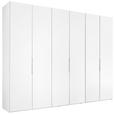 DREHTÜRENSCHRANK 298/240/63 cm,  in Weiß, 6-türig  - Alufarben/Weiß, Design, Holzwerkstoff/Metall (298/240/63cm) - Dieter Knoll