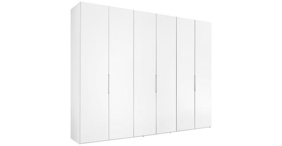 DREHTÜRENSCHRANK 298/240/63 cm,  in Weiß, 6-türig  - Alufarben/Weiß, Design, Holzwerkstoff/Metall (298/240/63cm) - Dieter Knoll