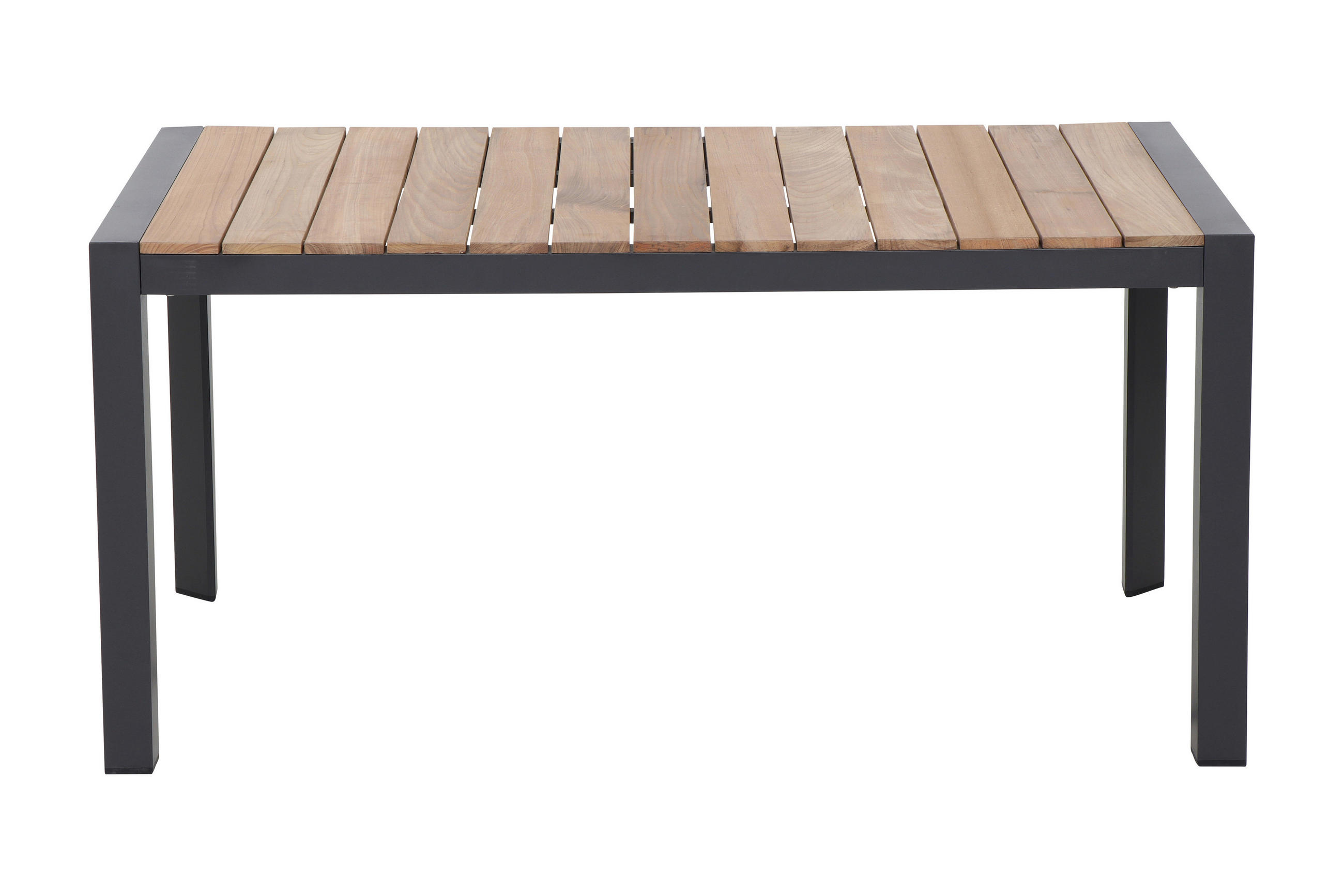 GARTENTISCH 140/80/67 cm Holz, Metall  - Anthrazit/Teakfarben, KONVENTIONELL, Holz/Metall (140/80/67cm) - Siena Garden