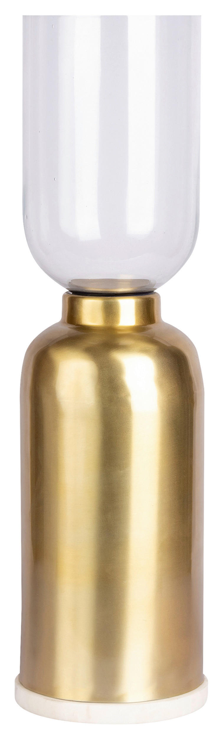 KERZENHALTER - Goldfarben, Trend, Glas/Stein (19/63,5/63.5cm) - Kayoom