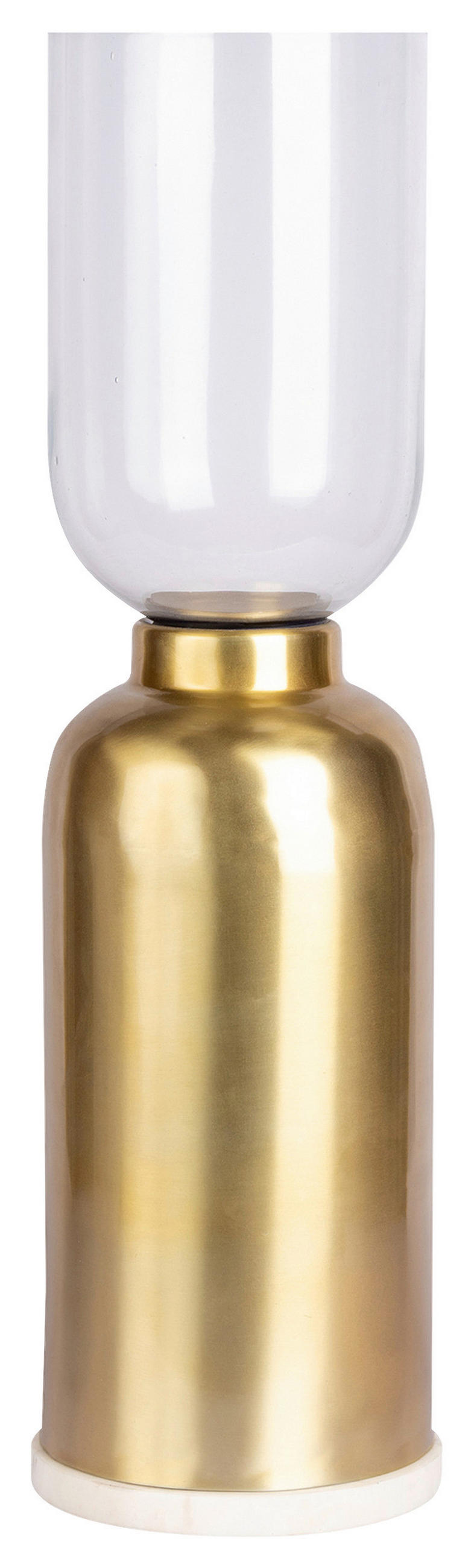 KERZENHALTER - Goldfarben, Trend, Glas/Stein (19/63,5/63.5cm) - Kayoom