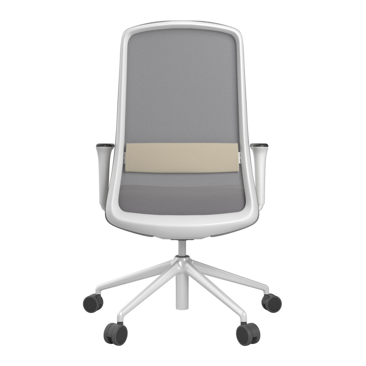 DREHSTUHL Grau, Weiß, Beige  - Beige/Weiß, MODERN, Kunststoff/Textil (70/103-115/70cm)