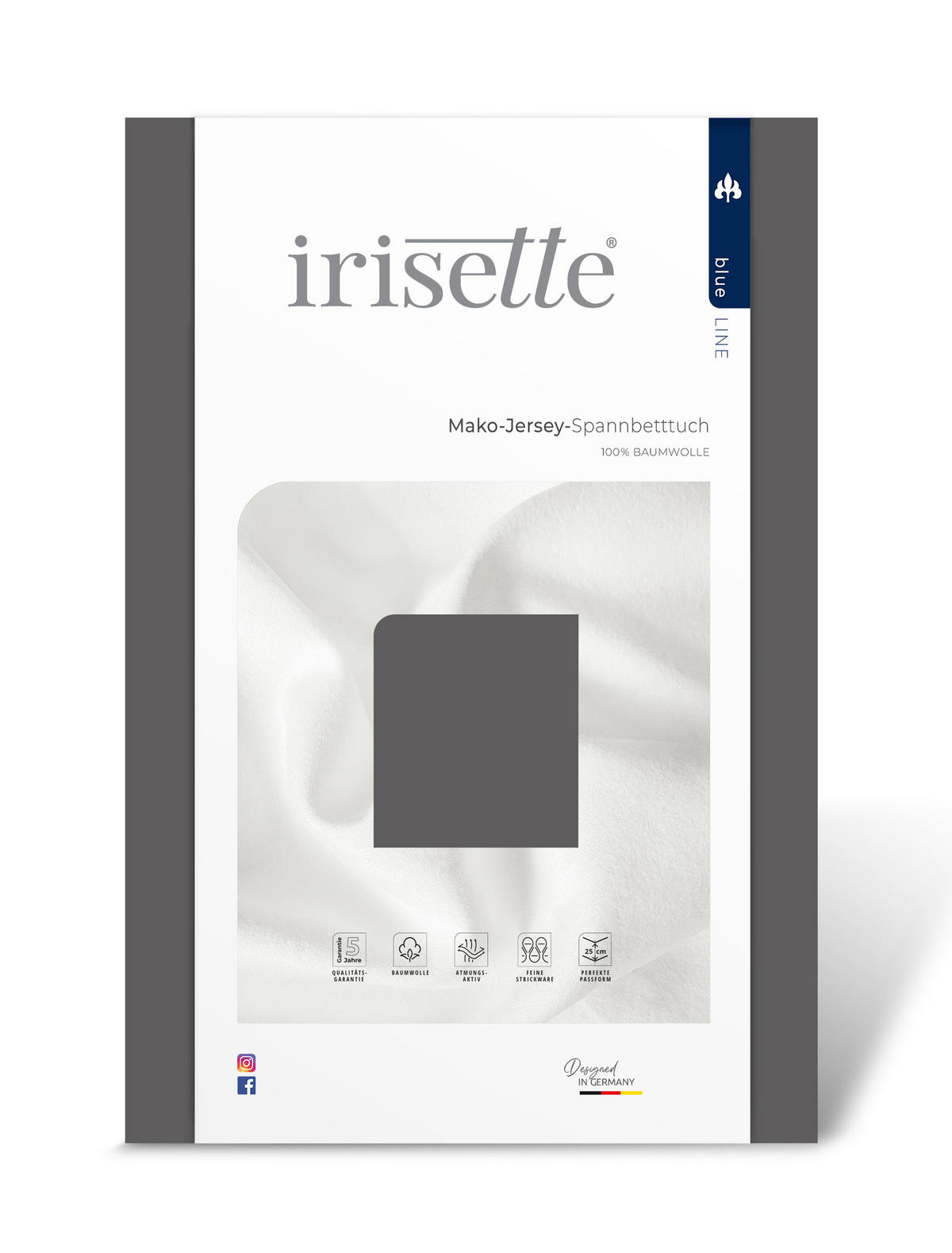 SPANNBETTTUCH Jersey 100/200 cm  - Hellgrau, KONVENTIONELL, Textil (100/200cm) - Irisette
