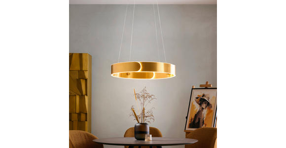 LED-HÄNGELEUCHTE 63/64/150 cm  - Goldfarben, Design, Metall (63/64/150cm) - Dieter Knoll